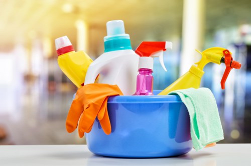 Carpet cleaning service terms and conditions document with cleaning equipment